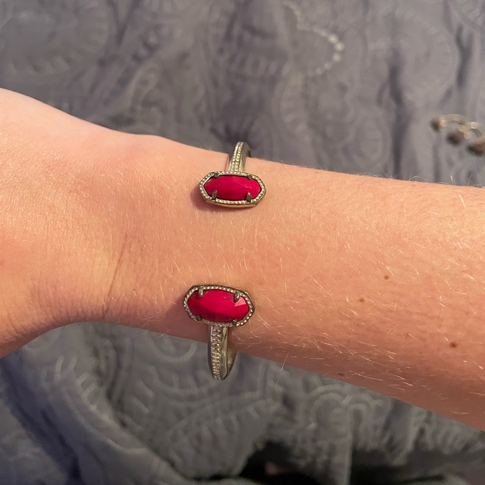 Kendra scott red cuff bracelet